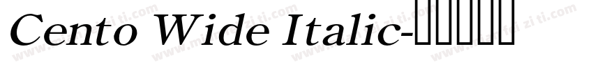 Cento Wide Italic字体转换
